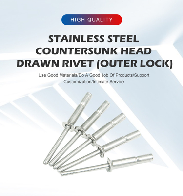 Plain Finish 4.8mm Dia Stainless Steel Cup Mono-Bolt Rivet for Outlock Applications
