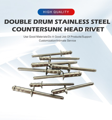 Stainless Steel Single Drum Rivets 2.4mm 3.2mm 4mm 4.8mm 6mm Custom Open Type Diameter