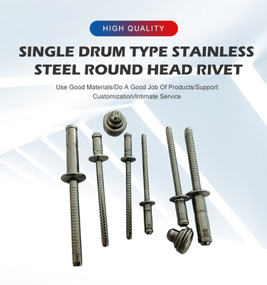 304 Stainless Steel Blind Rivet with One-stop Customized Service and Tensile Strength