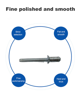 Direct Open Type Flat Head Blind Rivets with control Test report and Carbon Steel
