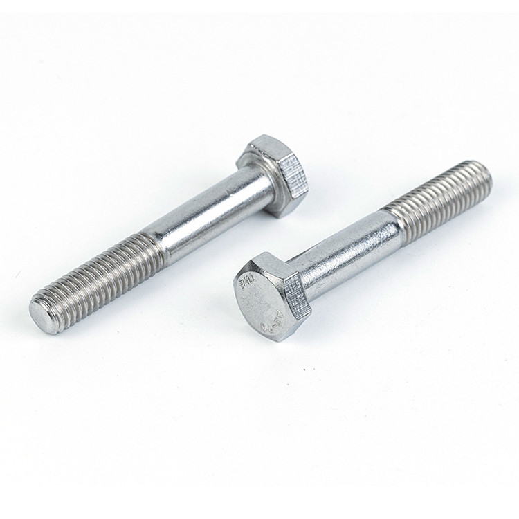 Plain Finish Customizable M5 M8 Stainless Steel Hex Bolts DIN931 304 316 Half Thread Bolt