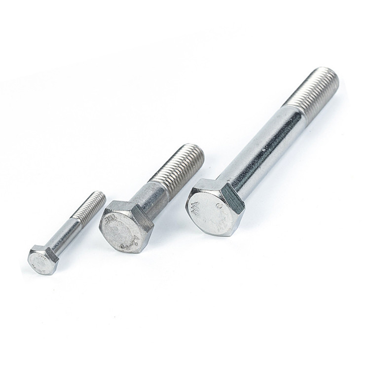 DIN931 Stainless steel hex head bolt Hex half Thread Bolt 4.8 5.8 8.8 M12 M16