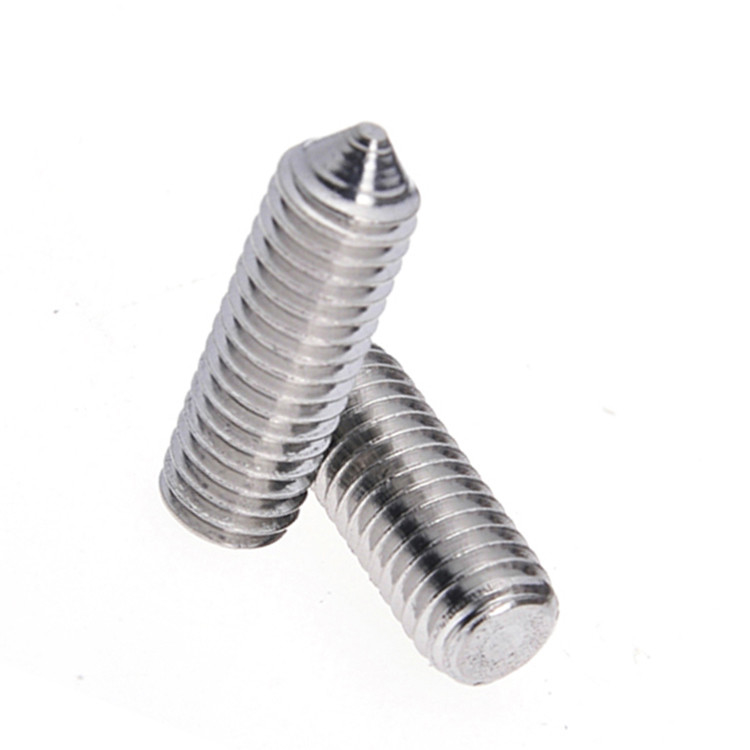 Stainless Steel Hex Slotted Cone Point Set Screw M3 M4 M5 M6 for Full Thread Type
