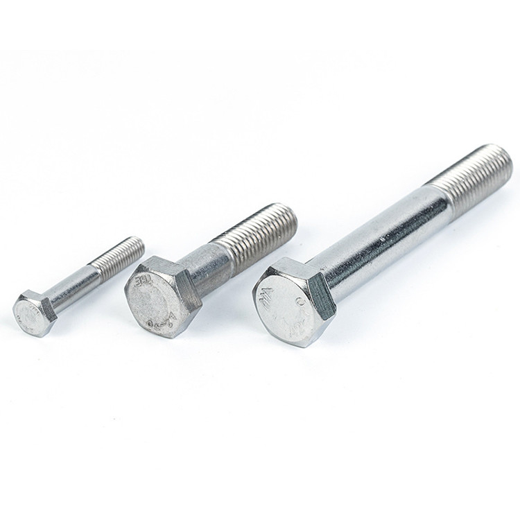 Customized DIN931 Stainless Steel Grade 5.8 M6*25mm Hex Bolt in with Galvanized Finish