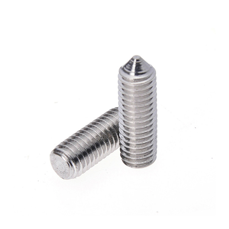 strength Hexagon Socket Set Screws With Cone Point in Stainless Steel for Machinery