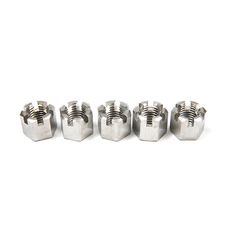 2024 Direct Custom M4 M6 M8 Stainless Steel Hex Slotted Nuts Other Finish Connection