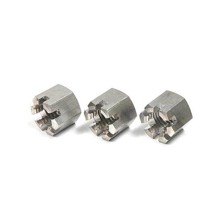 DIN Standard A2-70 Slotted Castle Hex Nut M14 M16 M20 Hexagon Locking Nuts Other Finish