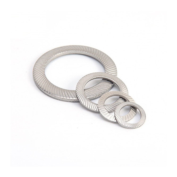 Conical Knurled Elastic Gasket in SUS 304 Stainless Steel for M3 M4 M5 M6 M8 M10 M12