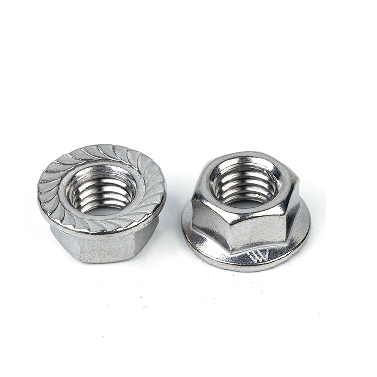 Stainless Steel DIN6923 Hexagon Hex Head Serrated Spin Lock Flange Nut for Products