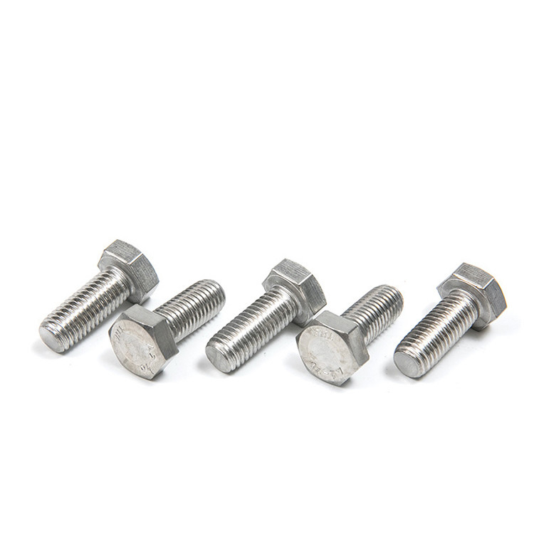 Extended Outer Hexagon Bolt with Full Thread and Plain Finish Made of Stainless Steel