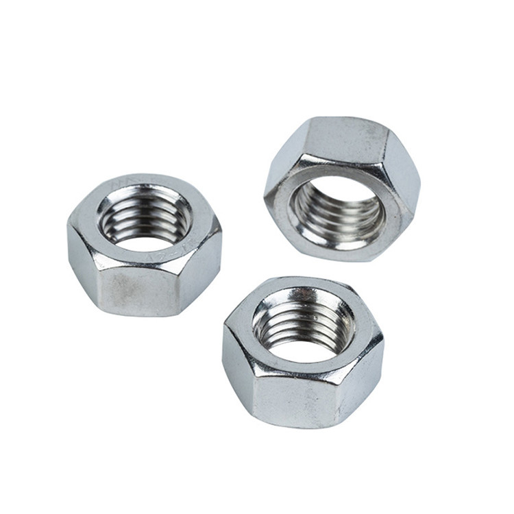 Custom Silver Color 304 Stainless Steel Hexagon Nut Fine Thread Nuts Standard Other
