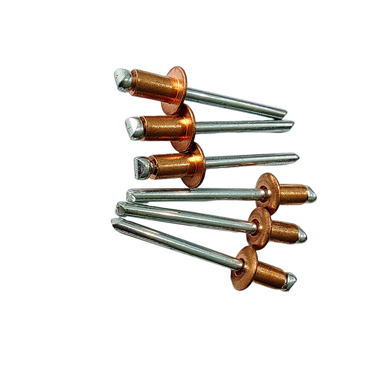 Building and Furniture Easy Brass Open End Pop Rivets with Good Sealing Performance