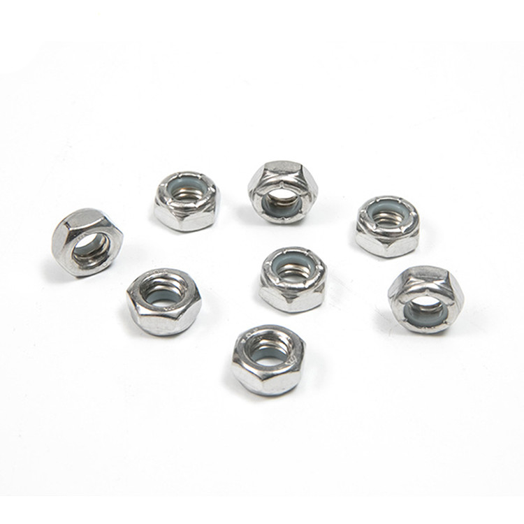 Oil Gas Industry Stainless Steel Nylon Insert Lock Nut with Heat-Resistant 304 Finish
