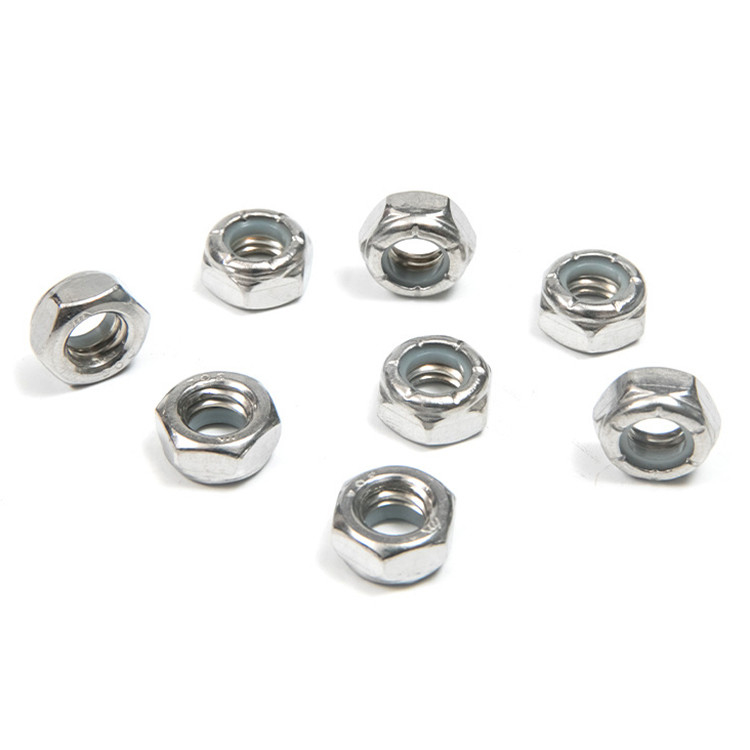 UNC Stainless Steel Fine Thread Hex Nylon Insert Lock Nut Control and Other Finish