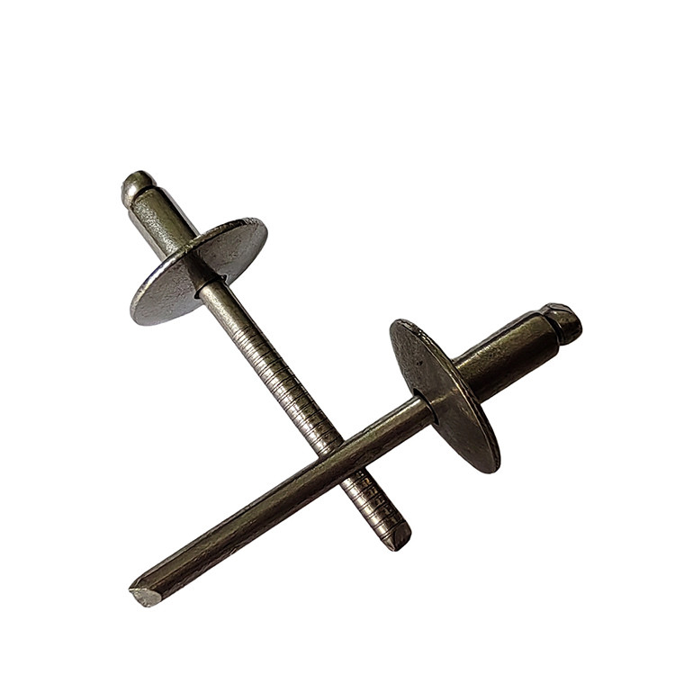 Machinery Steel Open Type Aluminum-Iron Pop Rivets Large Brim Round Head Lightweight Rustproof Versatile