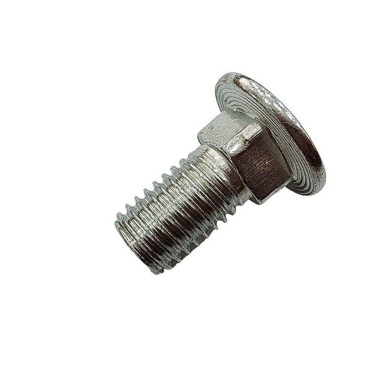 Stainless steel carriage bolt M12 round head square neck with flat head DIN standard