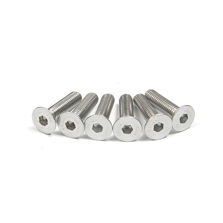 304 Stainless Steel Cross Countersunk Head Machine Screw DIN7991 Socket Head Screws Full Thread