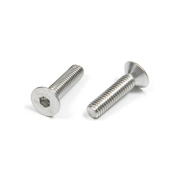 High Strength A-level 304 Stainless Steel Countersunk Head Flat Hex Socket M4 M5 M6 M8