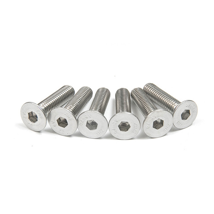 304 316L Stainless Steel Flat Head Allen Bolts DIN7991 Countersunk Head Socket Head Screw