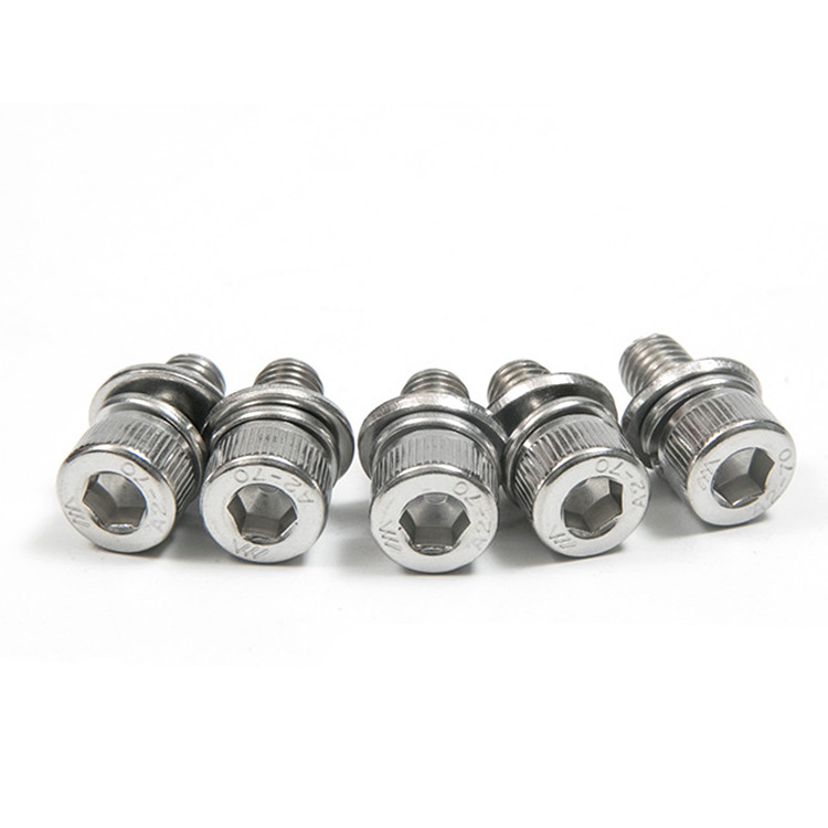 Stainless Steel Din 912 Hexagon Socket Head Cap Screw with Knurled Cheese Head and Washers