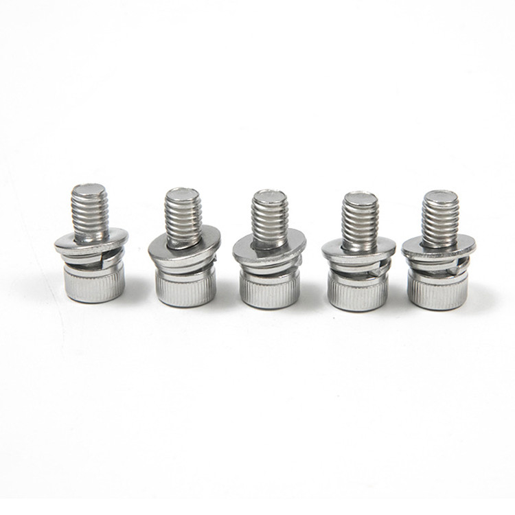 100% Inspected Stainless Steel Hex Socket Screw Set with Round Head and Flat Elastic Pad