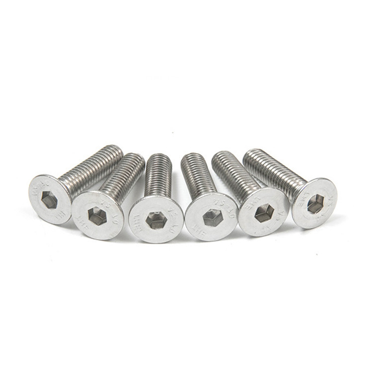 Customized High Strength Metric Full Thread Flat Point Allen Flat Head Socket Cap Screws