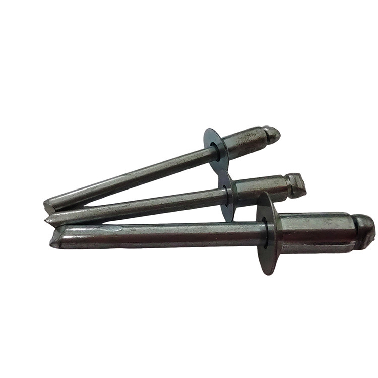 High Strength 4.8mm Open End Blind Rivets with Iron Countersunk Head in Bright Finish