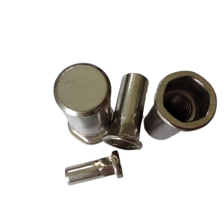 Semi-Hex Closed End Rivet Nut with High Load Capacity M3-M12 and Nickel Plated Finish