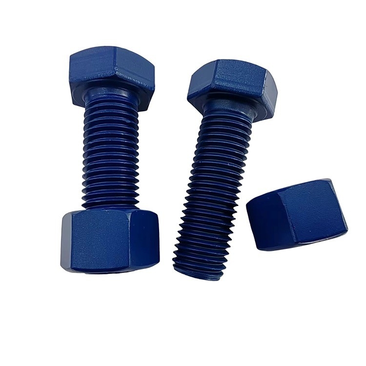 Stainless Steel Long Double End Threaded Stud Rod PTFE Finish Hex Nut Set 10mm-1000mm