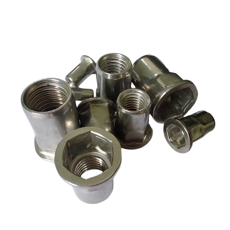 Flat Head Semi-Hex Blind Rivet Nut for Automotive OEM in Healthcare Applications