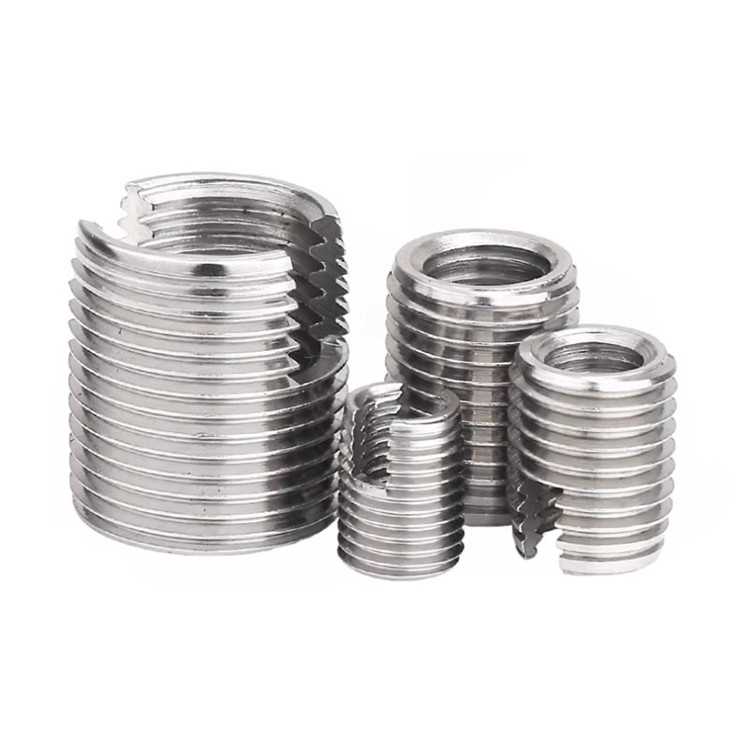 316L M2 M3 M4 M5 M6 M8 M10 Helical Repair Slotted Stainless Steel Brass Self Tapping Threaded Insert Nut